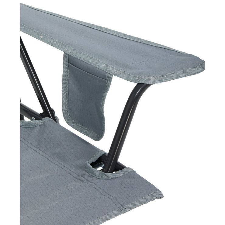 Image of GCI Outdoor Comfort Pro Mercury Gray PVC-Backed Polyester Steel Powder-Coated Folding Rocker