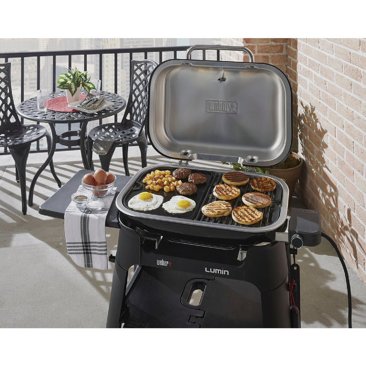 Image of Weber Lumin 2000 18.3 In. W. x 13 In. L. Porcelain Enamel Cast Iron Grill Griddle