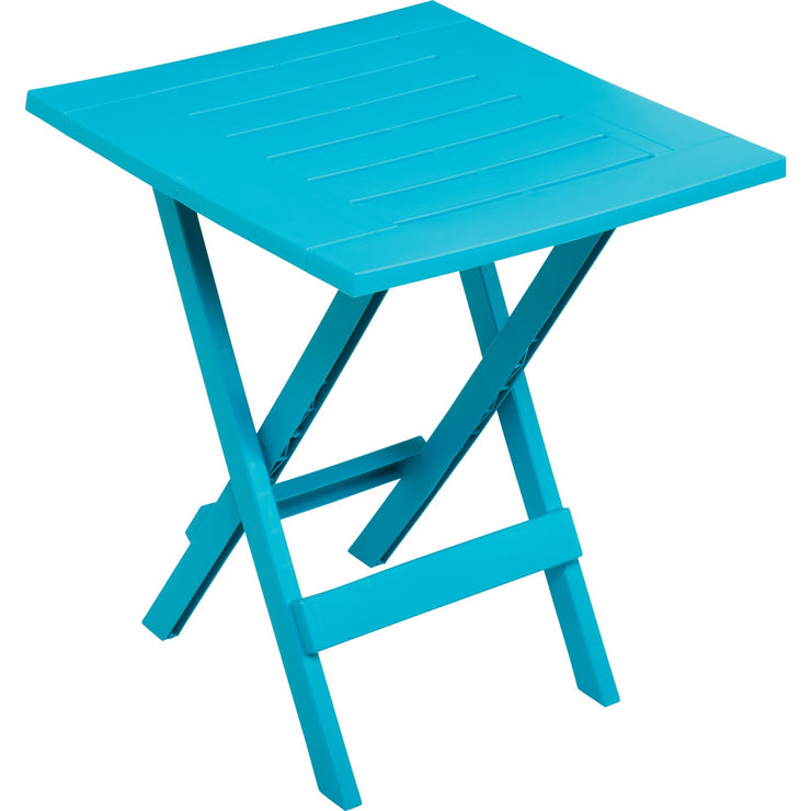 Image of Gracious Living Quick-Fold 17 In. Square Intense Teal Folding Side Table