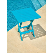 Image of Gracious Living Quick-Fold 17 In. Square Intense Teal Folding Side Table