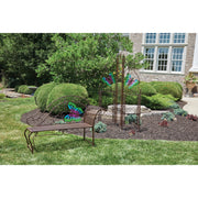 Image of Alpine 56 In. L. Metal Butterfly Garden Chaise Lounge