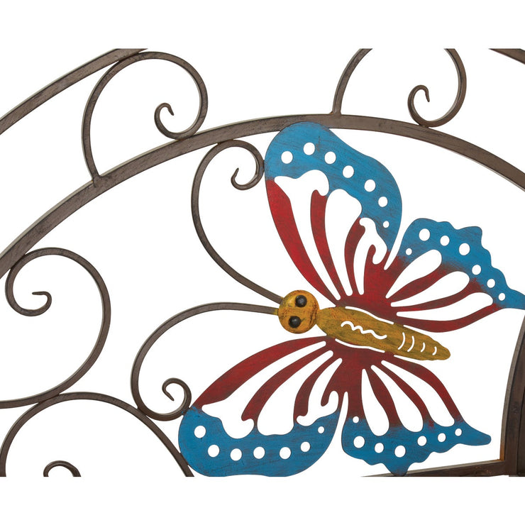 Image of Alpine 56 In. L. Metal Butterfly Garden Chaise Lounge