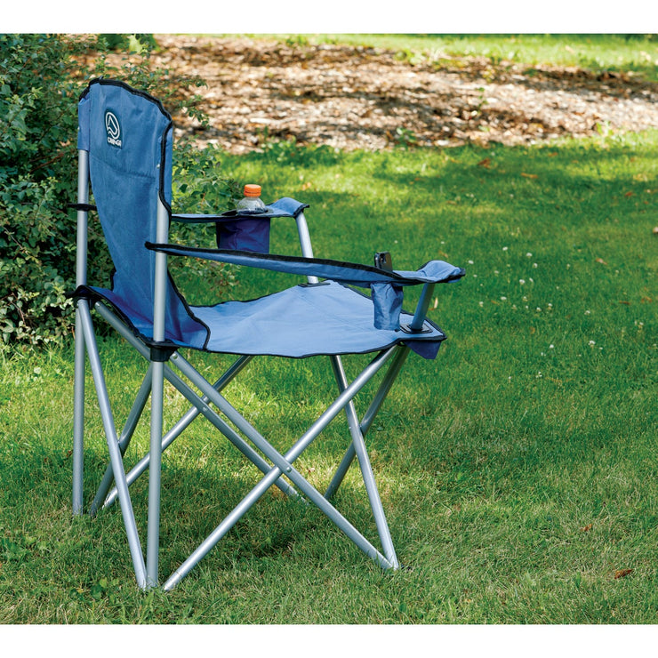 Image of Rio Steel Blue Polyester Heavy-Duty Oversized Quad Chair