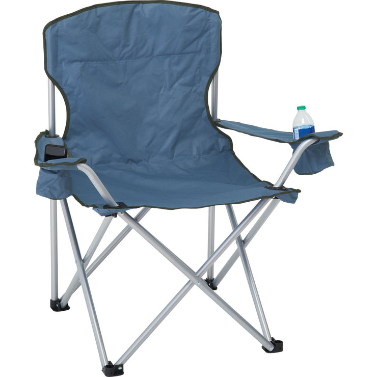 Image of Rio Steel Blue Polyester Heavy-Duty Oversized Quad Chair
