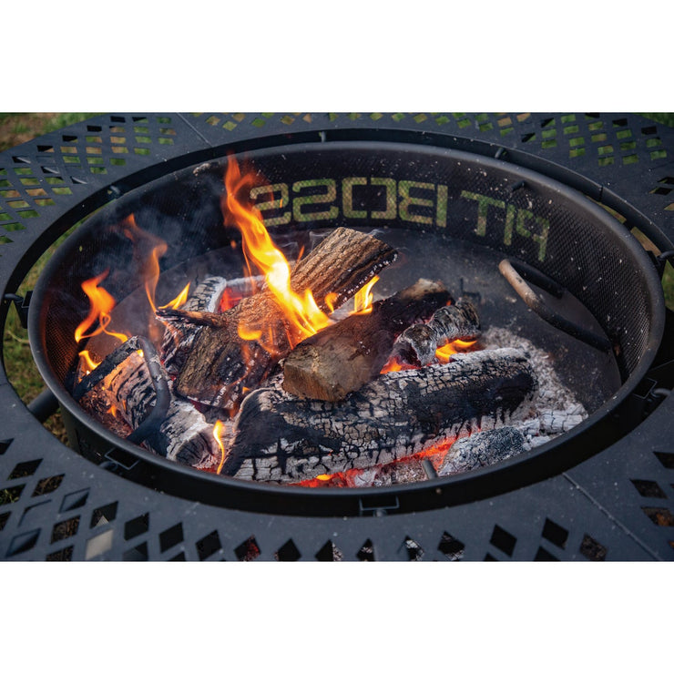 Image of Pit Boss 2-In-1 24 In. Black Round Fire Pit & Grill