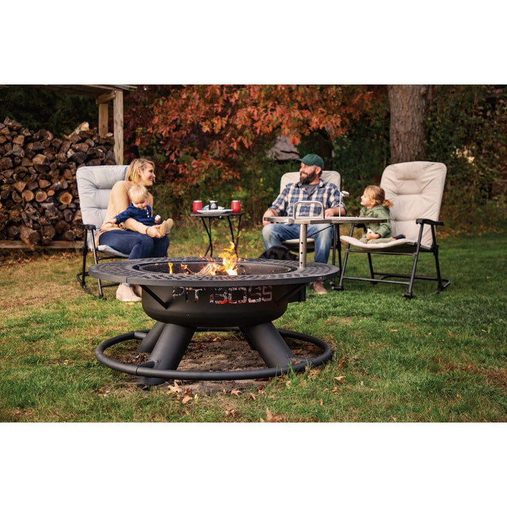 Image of Pit Boss 2-In-1 24 In. Black Round Fire Pit & Grill