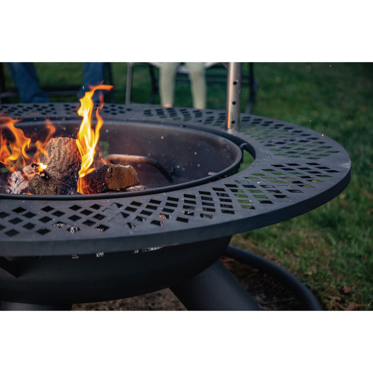 Image of Pit Boss 2-In-1 24 In. Black Round Fire Pit & Grill