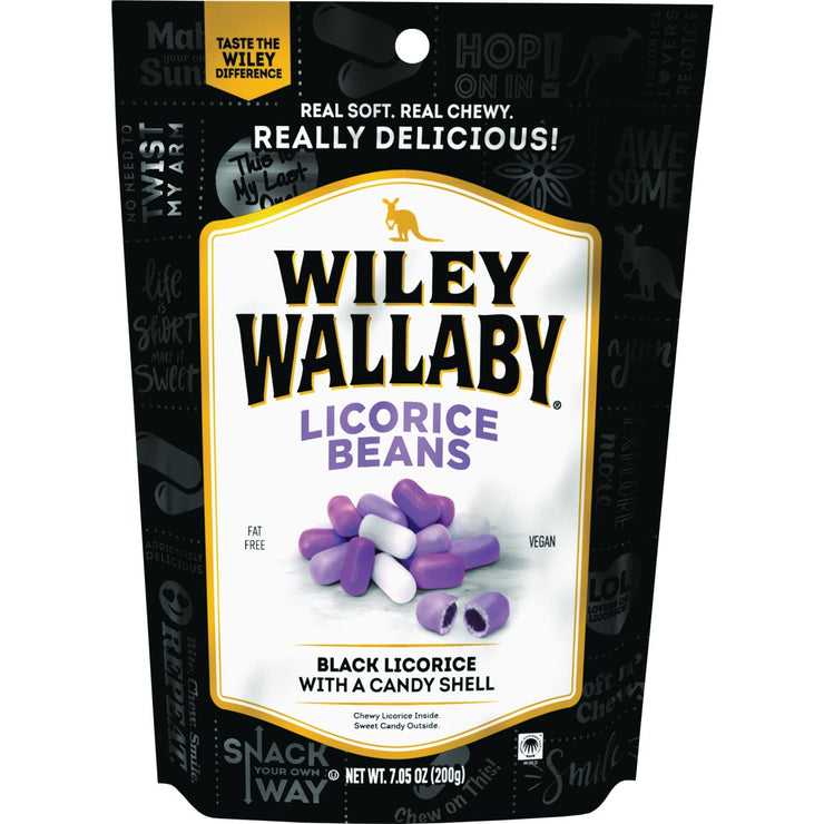 Image of Wiley Wallaby Black Licorice 7.05 Oz. Licorice Beans