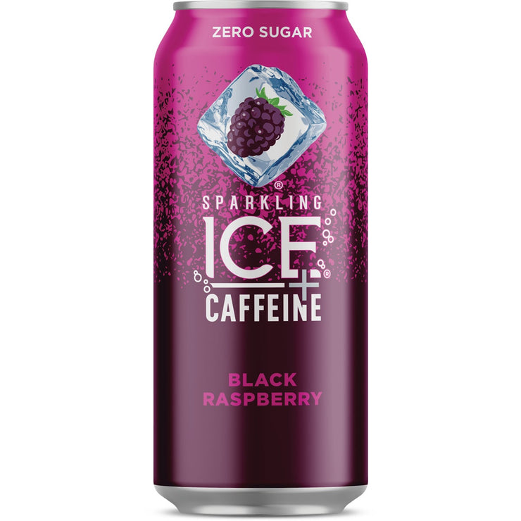 Image of Talking Rain Sparkling Ice 16 Oz. Water + Caffeine, Black Raspberry