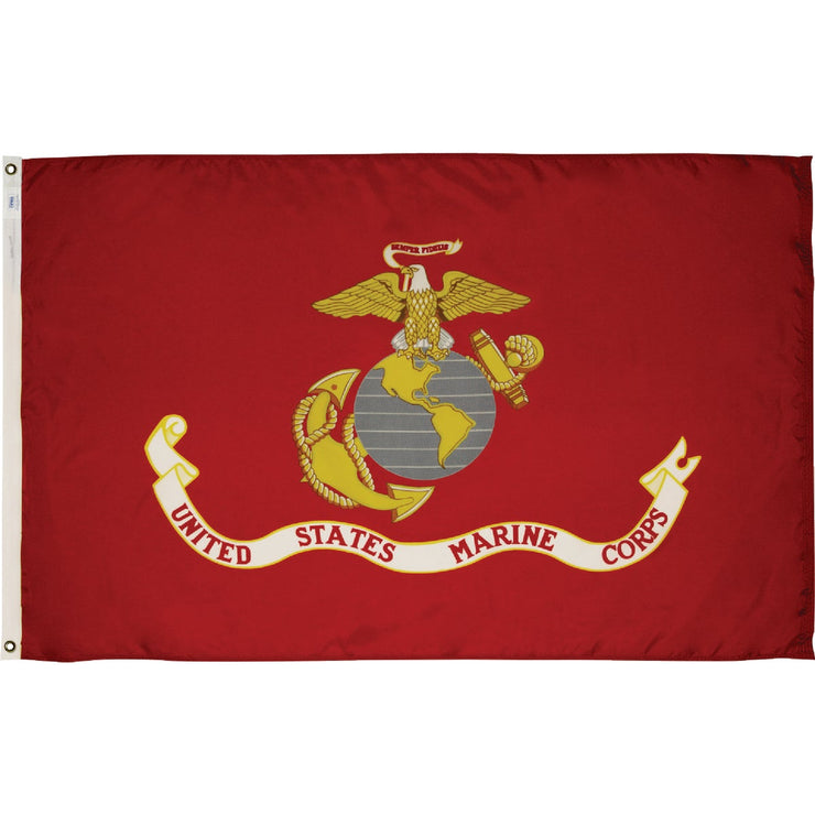 Image of Valley Forge 3 Ft. x 5 Ft. Nylon Marine Corps Military Flag