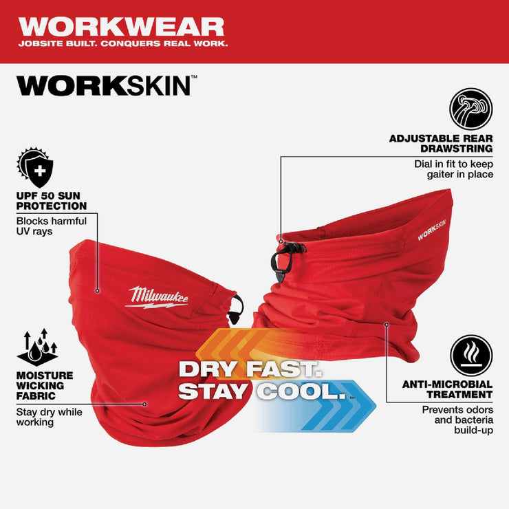 Image of Milwaukee Workskin Washable Performance Neck Gaiter, Red