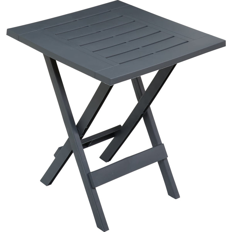 Image of Gracious Living Quick-Fold 17 In. Square Flat Gray Folding Side Table