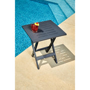 Image of Gracious Living Quick-Fold 17 In. Square Flat Gray Folding Side Table