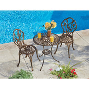 Image of Outdoor Expressions Fleur 3-Piece Bistro Set