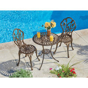 Image of Outdoor Expressions Fleur 3-Piece Bistro Set