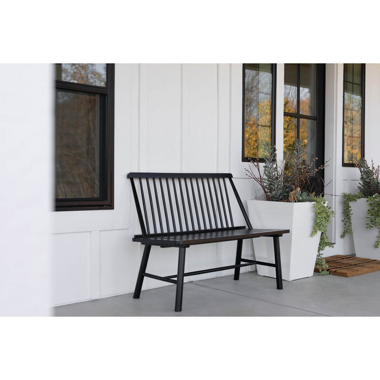 Image of Jack Post Windsor 44 In. L. Black Indonesian Hardwood Bench