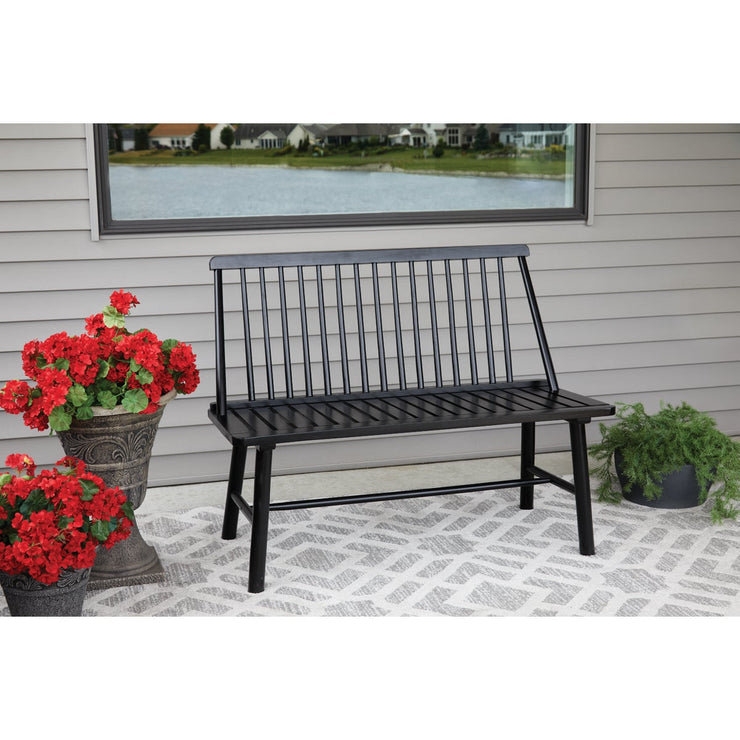 Image of Jack Post Windsor 44 In. L. Black Indonesian Hardwood Bench