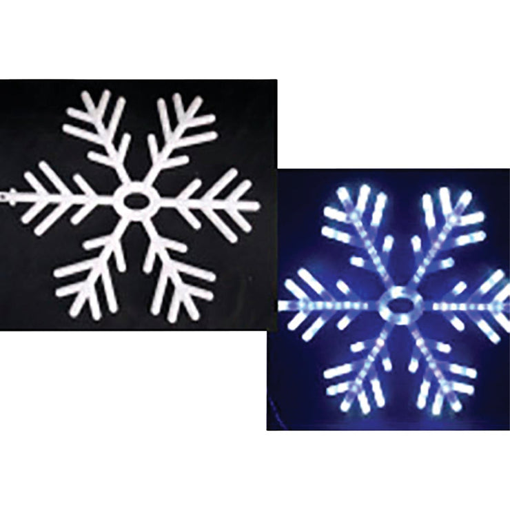 Image of Alpine 25 In. Blue & Cool White LED Snowflake Lighted Decoration