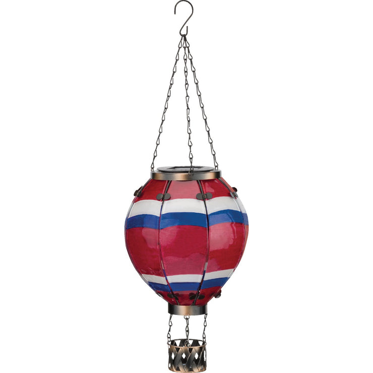 Image of Regal Art & Gift Large Striped Hot Air Balloon Solar Lantern