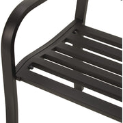 Image of Outdoor Expressions Kensington 50 In. L. Black Steel Bench