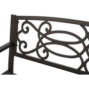 Image of Outdoor Expressions Kensington 50 In. L. Black Steel Bench