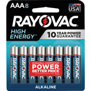 Image of Rayovac High Energy AAA Alkaline Battery (8-Pack)
