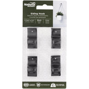 Image of National 2684 1-7/16 In. Black Steel Siding Hook Plant Hanger (4-Pack)