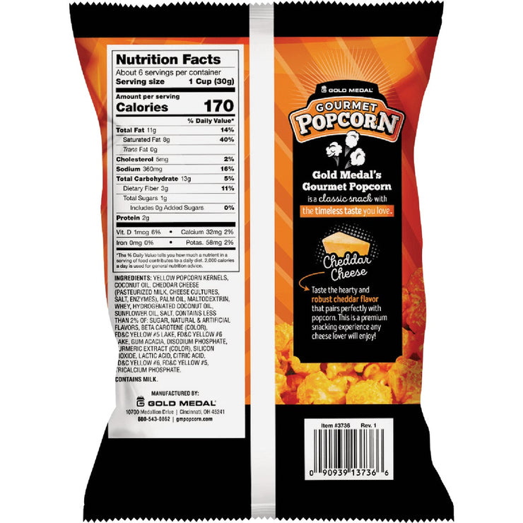 Image of Gold Medal Gourmet 6.6 Oz. Cheddar Cheese Popcorn