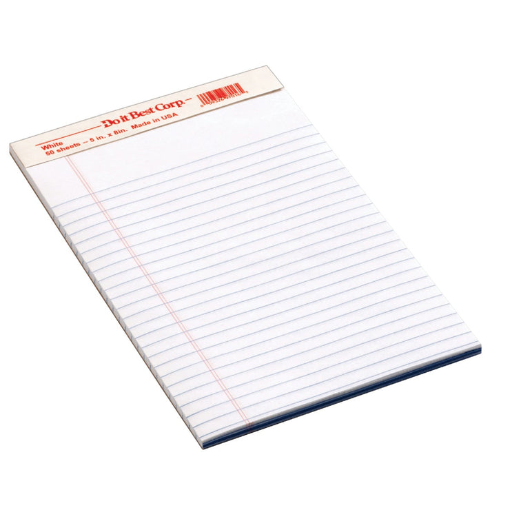 Image of Staples 5 In. W. x 8 In. H. 50-Sheet White Top Bound Legal Pad (12-Pack)