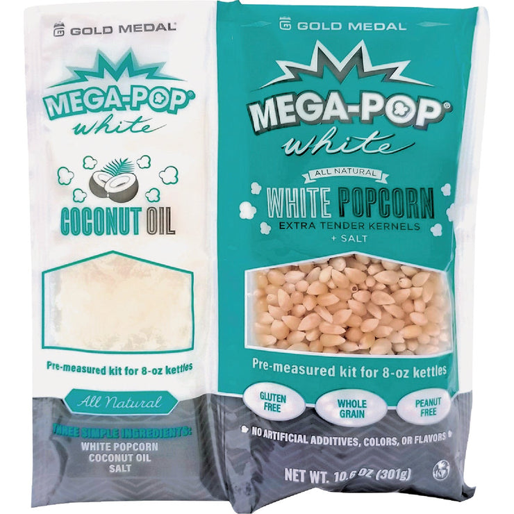 Image of Gold Medal Mega Pop 8 Oz. All Natural White Popcorn Kit (24 Kits)