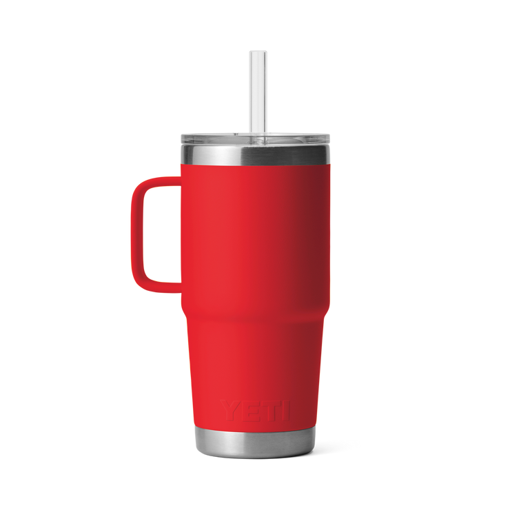 Yeti Rambler 25oz Straw Mug Rescue Red