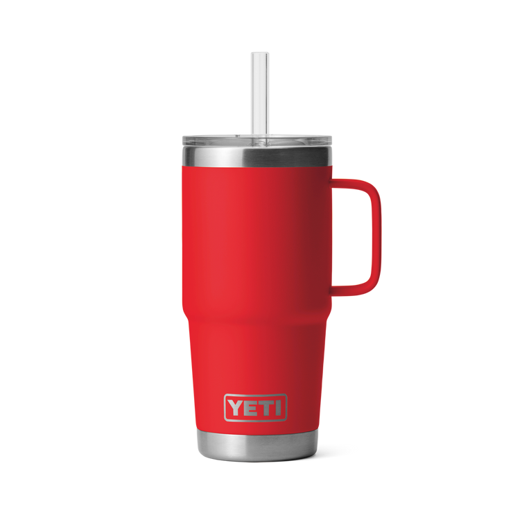 Yeti Rambler 25oz Straw Mug Rescue Red