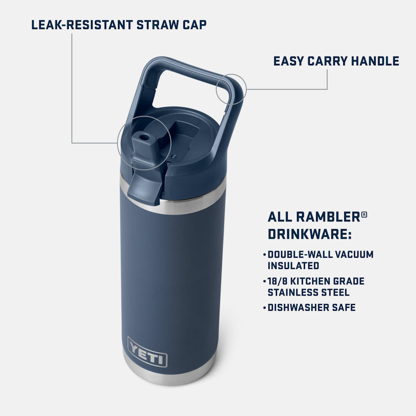 YETI Rambler 18 oz Bottle ネイビー YETI Rambler Stainless Steel Navy Blue 18oz Water Bottle