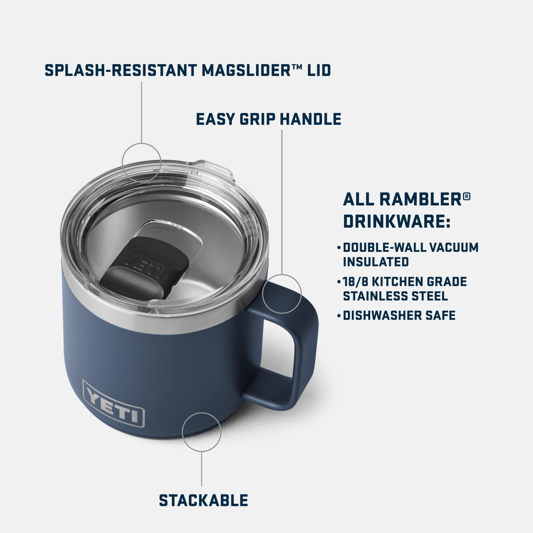 Yeti Rambler 14oz Stackable Mug Black – Hemlock Hardware