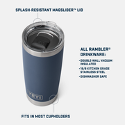 Yeti Rambler 20oz Tumbler Seafoam