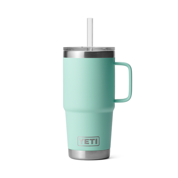 Yeti Rambler 25oz Straw Mug Seafoam