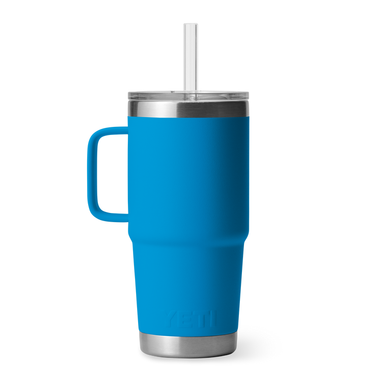 Yeti Rambler 25oz Straw Mug Big Wave Blue
