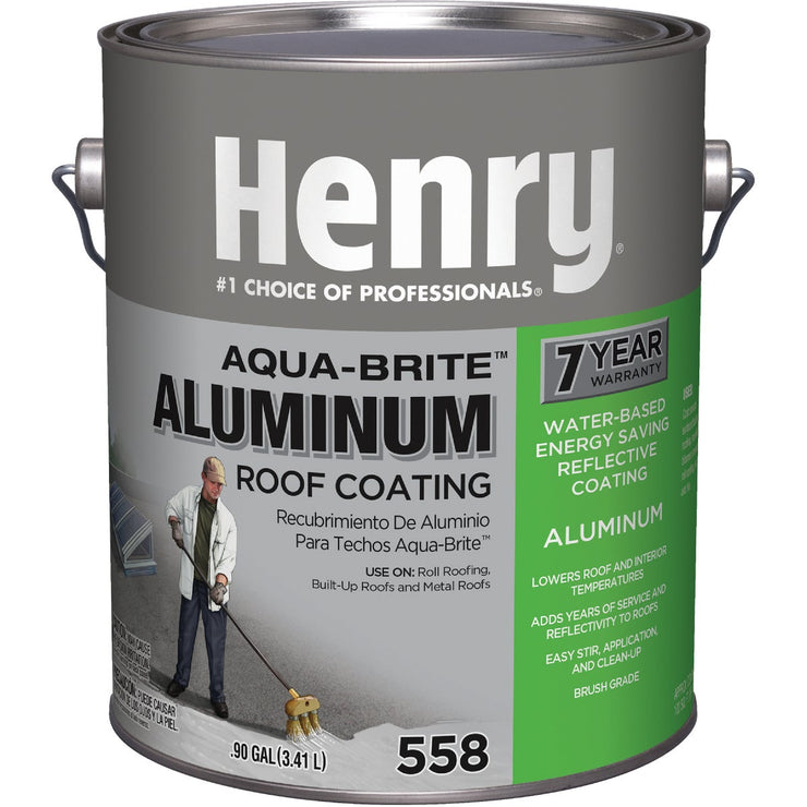 Henry Aqua-Brite 1 Gal. Fibered Aluminum Roof Coating