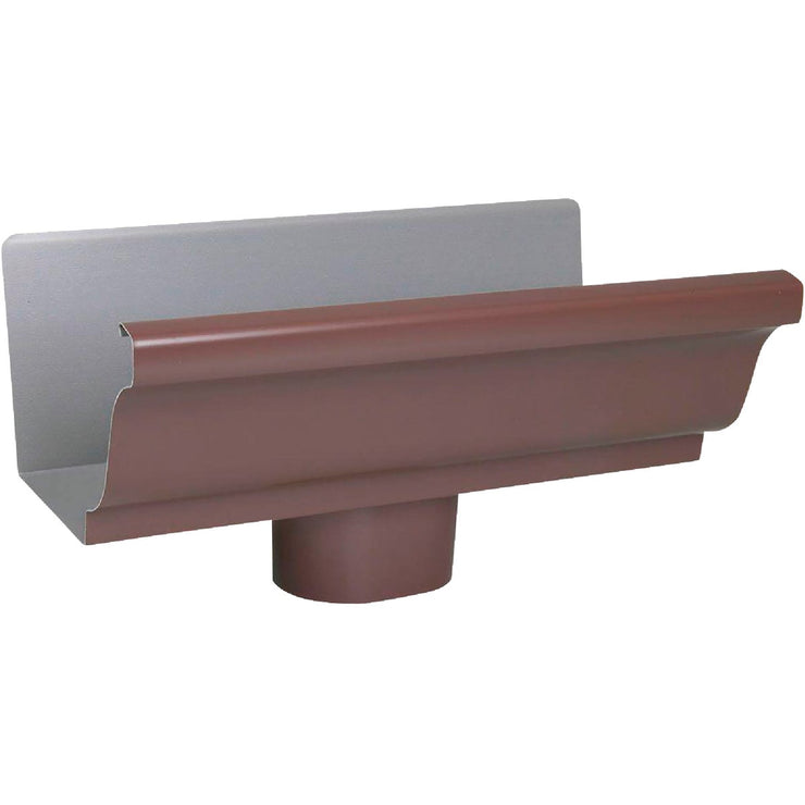 Spectra Metals 5 In. K Style Aluminum Brown Gutter Drop Outlet