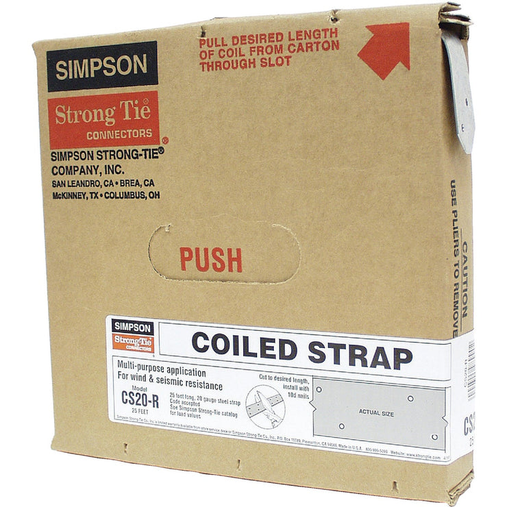 Simpson Strong-Tie 1-1/4 in. x 25 ft. Galvanized Steel 20 Gauge Coiled Strapping