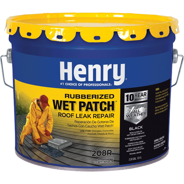 Henry Wet Patch 3.3 Gal. Rubberized Roof Cement and Patching Sealant