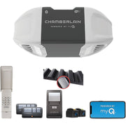 Chamberlain B2405 1/2 HP Smartphone-Controlled Ultra Quiet & Strong Belt Drive Garage Door Opener with MED Lifting Power