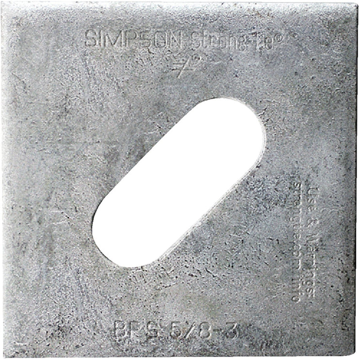 Simpson Strong Tie 5/8in. x 3in. Slotted Hot Dipped Galvanized Bearing Plate