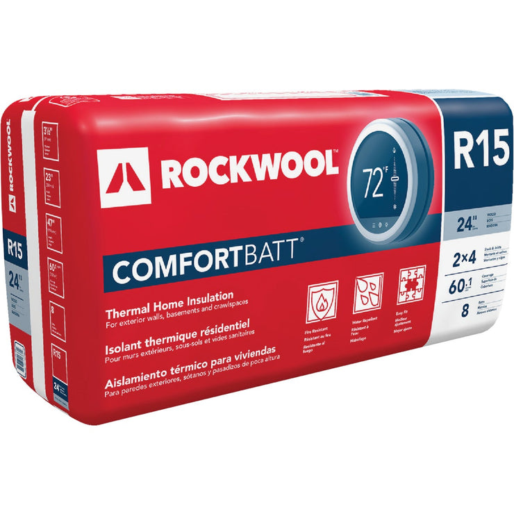 Rockwool Comfortbatt R-15 24 In. x 47 In. Stone Wool Insulation (8-Pack)