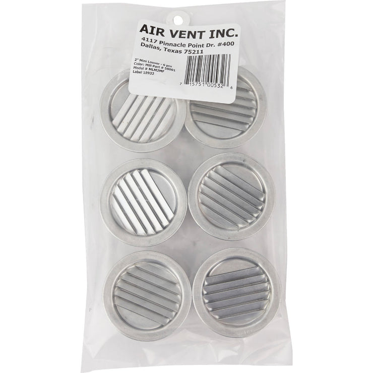 Air Vent 2 In. Aluminum Mini Louver Soffit Vent (6 Count)
