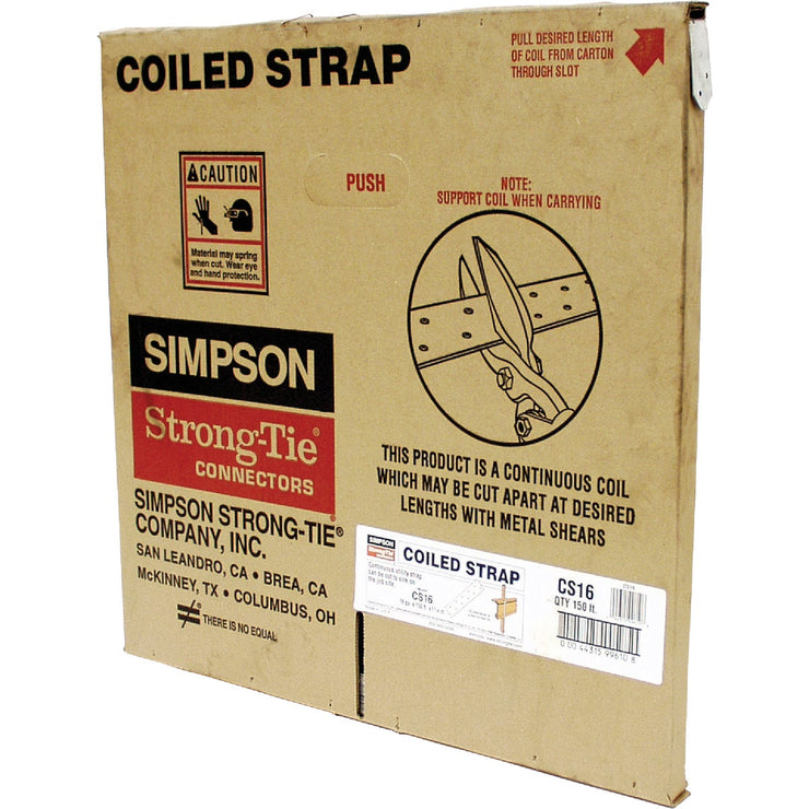 Simpson Strong-Tie 1-14 in. x 150 ft. Galvanized Steel 16 Gauge Coiled Strapping