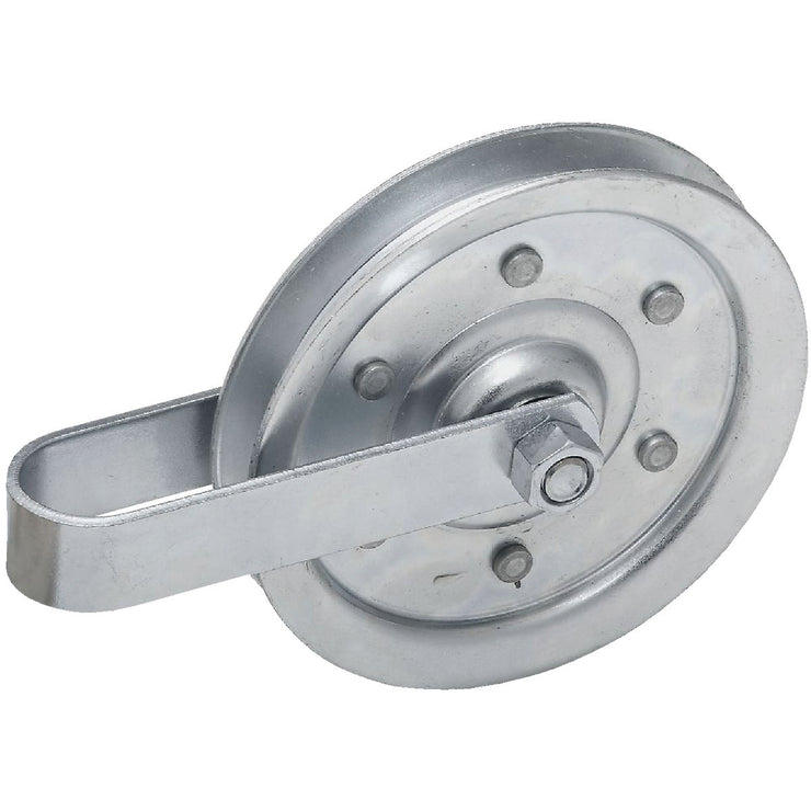 Prime-Line 4 In. Pulley w/Strap and Axle Bolt