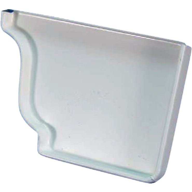 Spectra Metals 5 In. Aluminum White Right Gutter End Cap