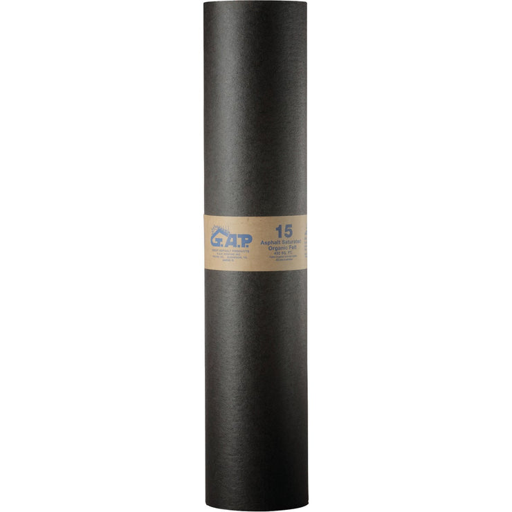 G.A.P. 38 In. x 138 Ft. Non-Rated 15 lb Roof Felt, Asphalt Saturated