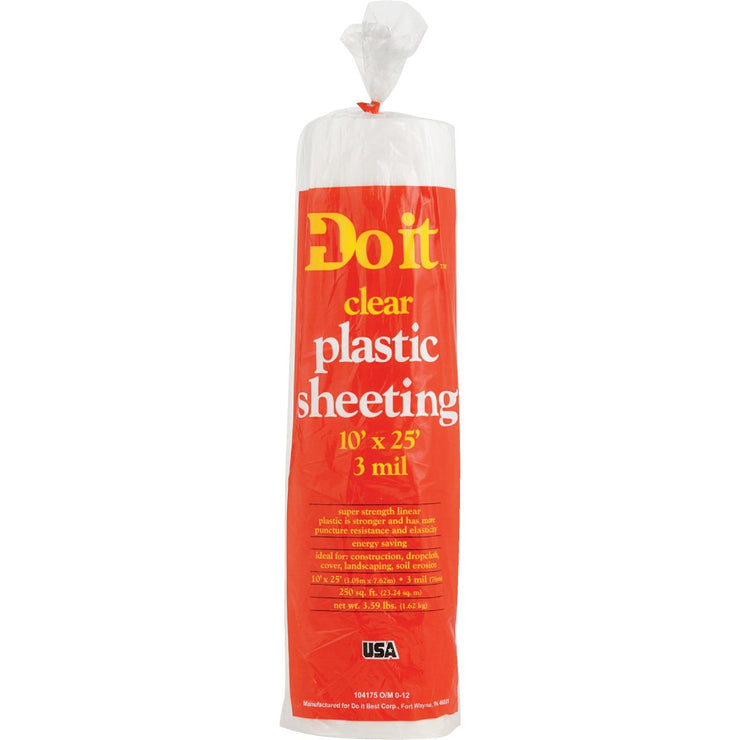 Do it 10 Ft. X 25 Ft. Clear 3 Mil. Poly Film Sheeting